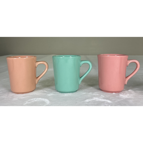 5 Homer Laughlin Fiesta Denver Mugs Set HLC Fiestaware Coffee Tea Cups Lot Chrty - Picture 2 of 16